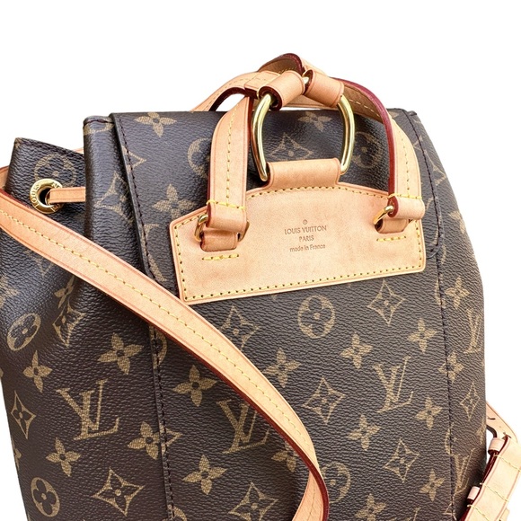Authentic❤️Louis Vuitton Montsouris Rucksack Backpack Monogram Brown Canvas - Picture 10 of 16